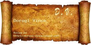 Dorogi Vince névjegykártya